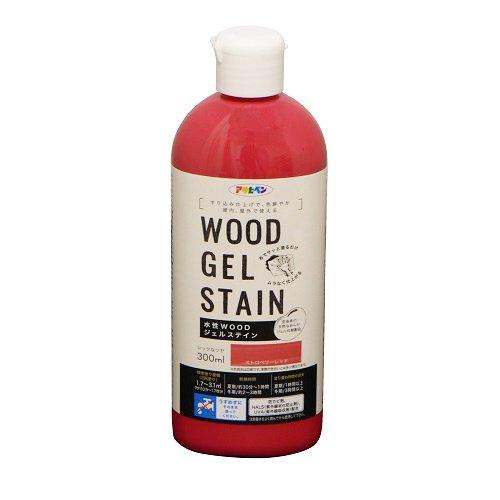 アサヒペン AP 水性WOODジェルステイン300ML ストロベリーレッド