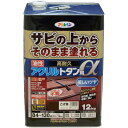 アサヒペン AP 油性高耐久アクリルトタンα 12KG こげ茶