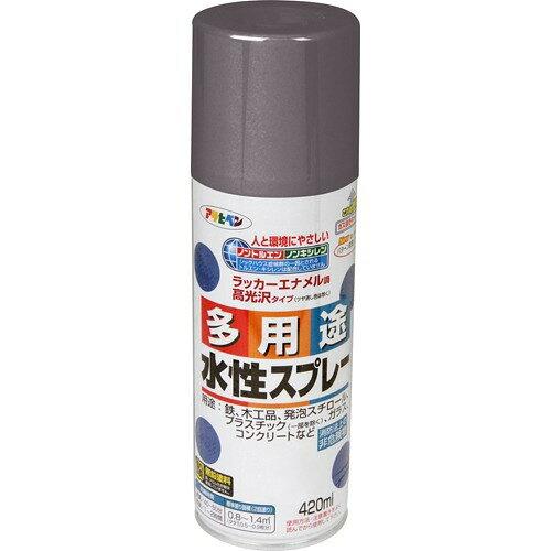 アサヒペン 水性多用途スプレー420MLチャコールグレー【入数:6】