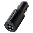 ELECOM エレコム FMトランスミッター/Bluetooth/USB2ポート付/2.4A/ブラック(LAT-FMBT03BK)