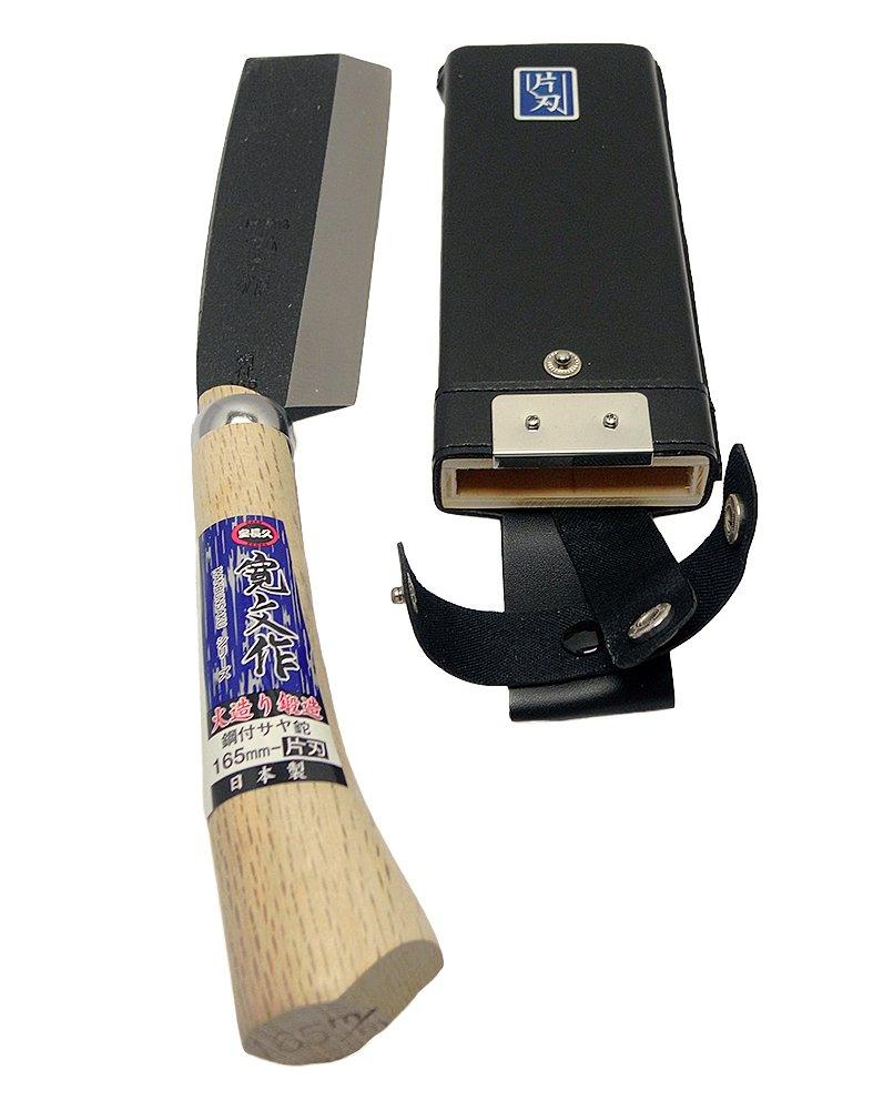 浅香工業 宝長久寛文作 鋼付サヤ鉈165片刃 #190101　#190101
