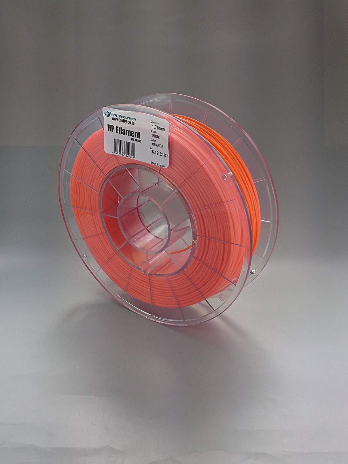 ホッティーポリマー 3Dプリンター用　HPフィラメント　スーパーフレキシブルタイプ　500g　オレンジ HPF-OR500 1巻