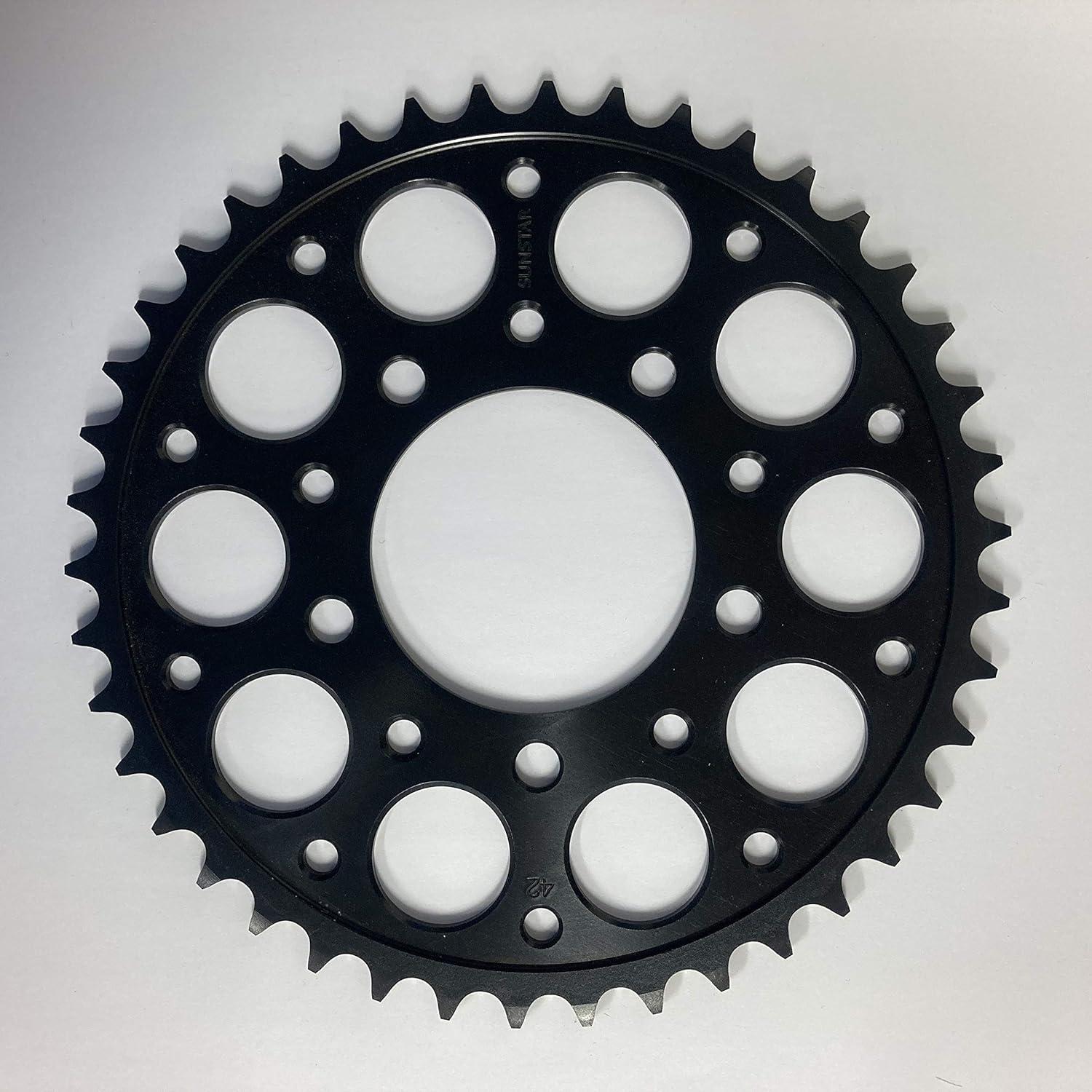 KUNIMI 国美コマース リアスプロケット　スチール　品番：JMR−101−42　サイズ：520　本体カラー：ブラック