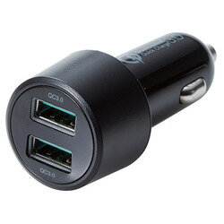 ELECOM エレコム シガーチャージャー2USBポート自動識別QuickCharge3.0 MPA-CCUQ05BK(MPA-CCUQ05BK)