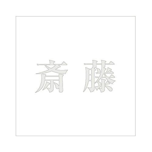 Doorplates - HILOGIC ハイロジック キリモジ 明朝 パールグレー 100×100ミリ用 斎藤