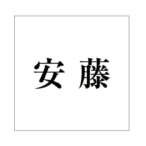 Doorplates - HILOGIC ハイロジック キリモジ 明朝 ブラック 160×160ミリ用 安藤