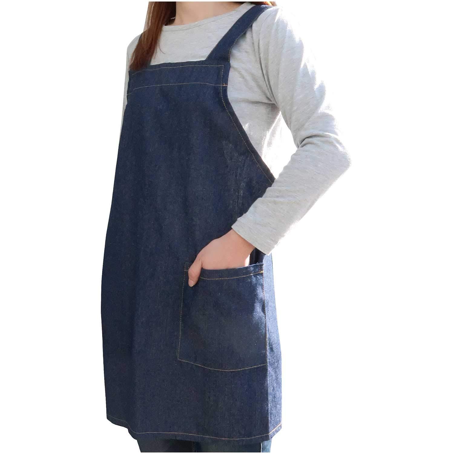 セフティー3(SAFETY-3) ガーデンデニムロングエプロンSGDS-2