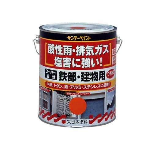 サンデーペイント サンデースーパー油性鉄部建物ライトグリーン1600ml　#251346