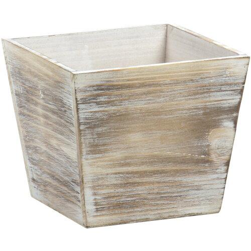 SG Wonder zone アンティーク風ホワイトウォッシュウッド 角型 プランターボックス ダ鉢5号用 738-50DEW (1434033)