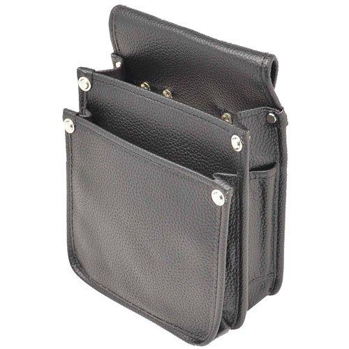 コヅチ マルキン印 内側ポケット/レザー腰袋A 黒