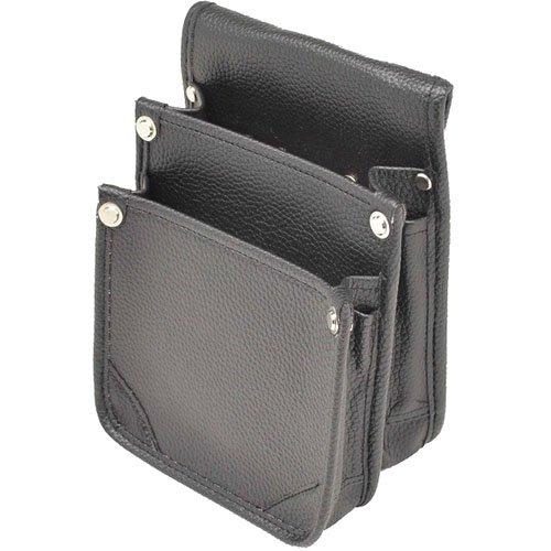 コヅチ マルキン印 内側ポケット/レザー腰袋AII黒