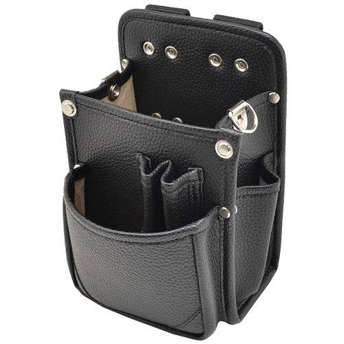 コヅチ マルキン印 内側ポケット/レザー腰袋BII黒