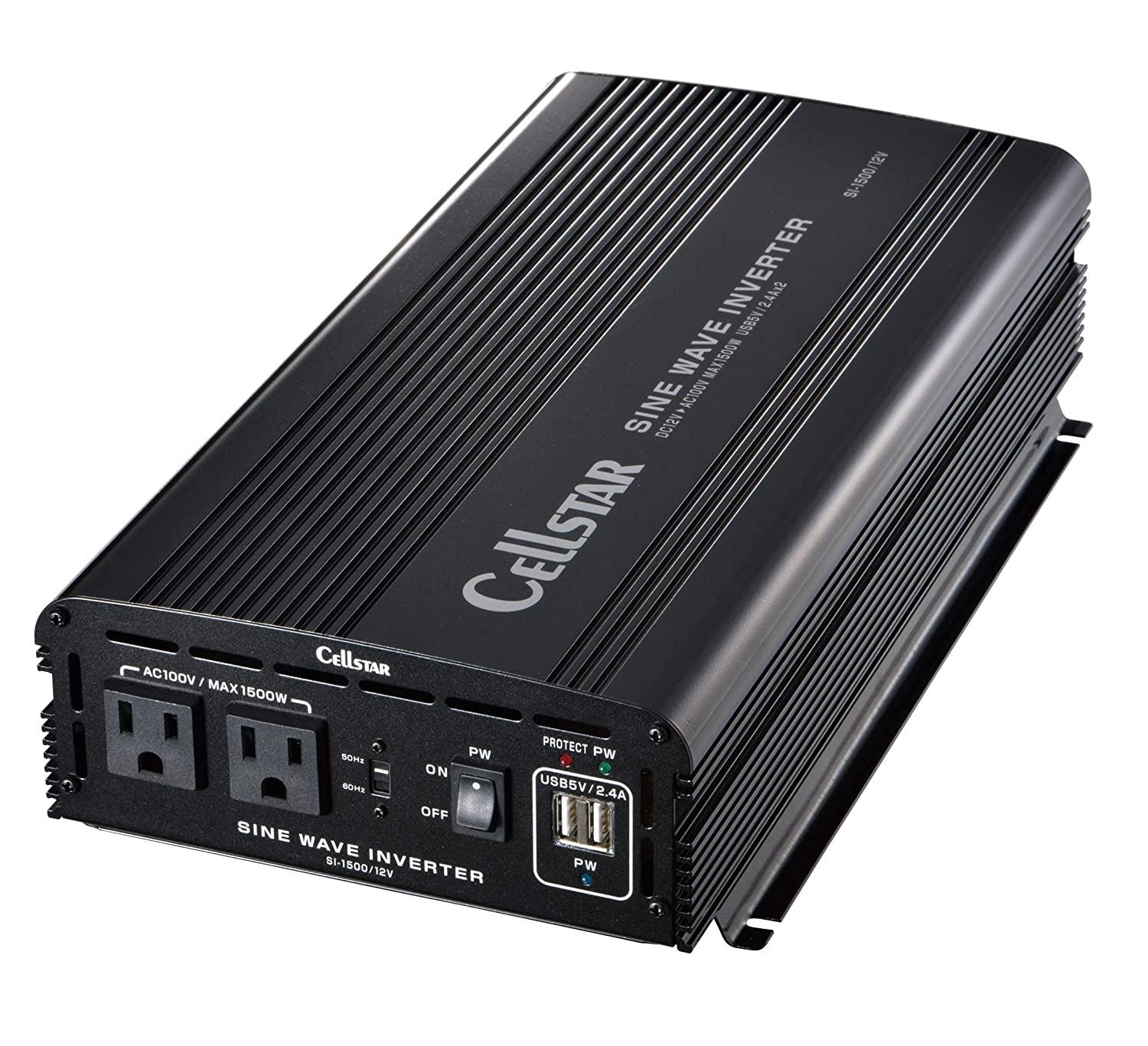 セルスター(CELLSTAR) セルスター 12V用 正弦波インバーター SI-1500-12