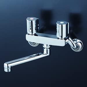 KVK (寒)2ハンドル混合栓(170mmパイプ付) KM140ZEXN