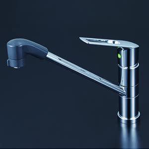 KVK (寒)シングルレバー式混合栓(eレバー)260mmパイプ付 KM5051ZTFEC