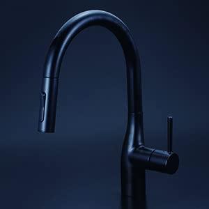 KVK (寒)シングルレバー式シャワー付混合栓(センサー付)(eレバー)マットブラック KM6071ZECM5