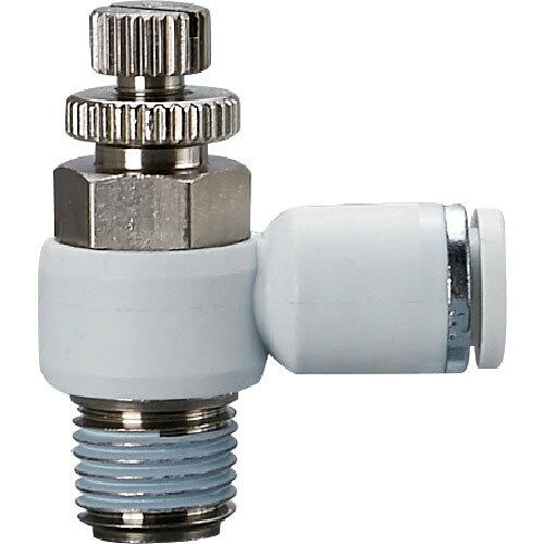 TRUSCO トラスコ中山 TRUSCO スピードコントローラ エルボ型 メータ-アウト10mm R1/4