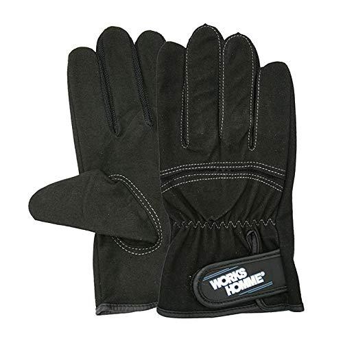 ユニワールド WORKS HOMME 人工皮革手袋 メッシュ LL