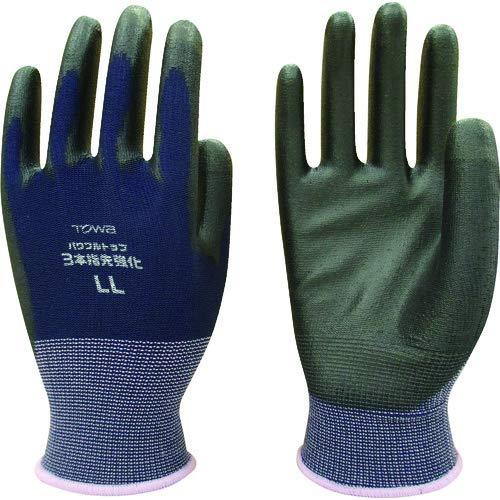 東和コーポレーション トワロン ウレタン背抜き手袋 パワフルトップ3本指先強化業務用 LL(10双入)