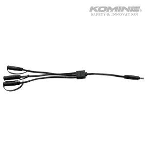コミネ(Komine) EK-114 12V TRIPLE BRANCH CABLE BLK F 品番:08-114/BK/FR