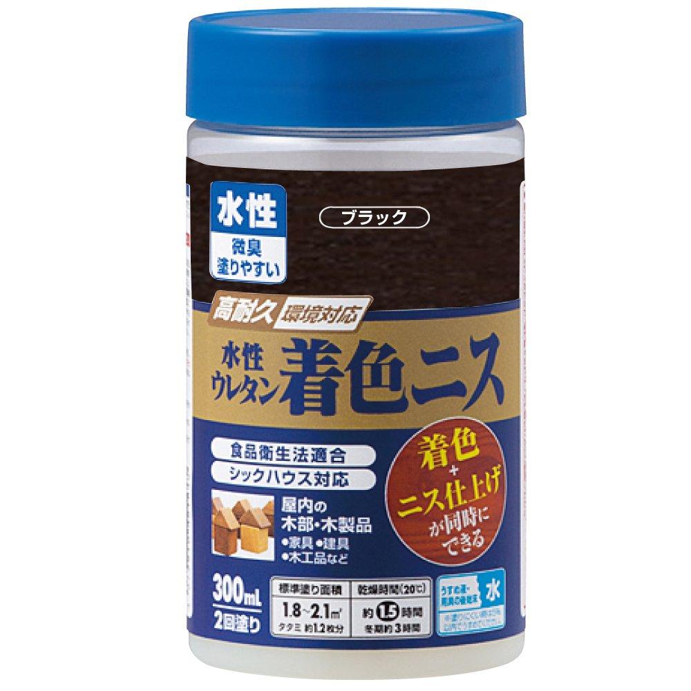 Rakuten - カンペハピオ(Kanpe Hapio) KH 水性ウレタン着色ニス ブラック 300ML　#00707654022300