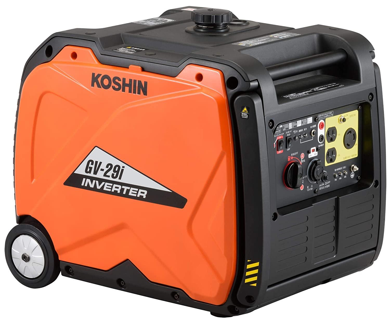 工進(Koshin) 工進(KOSHIN) インバーター 正弦波 発電機 (定格出力2.9kVA) GV-29i 超低騒音型 防災用 災害用 静音 防音型 備蓄 災蓄 非常用 電源 台風 地震