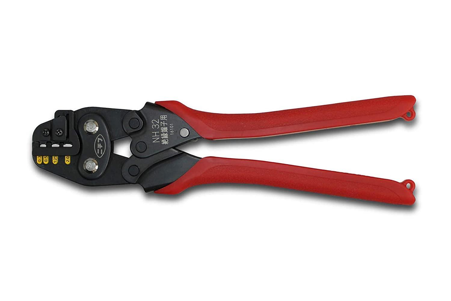 ニチフ端子工業 圧着工具 ハンドル色:赤色 NH- 32 アッチャクコウグ