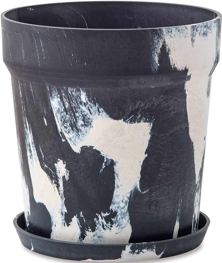 ポッシュリビング(Posh Living) ポッシュリビング アーバンプランツポット マーブル チャコール×ミルク Φ32.5×H34cm 81050