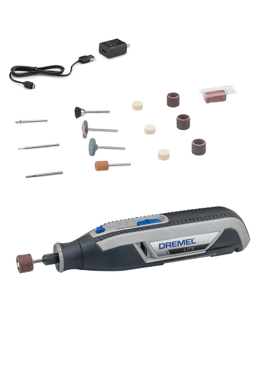 BOSCH ボッシュ Dremel(ドレメル) 3.6Vコードレスミニルーター(充電器・アクセサリー15ピース付き) LITE ライト