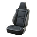 ボンフォーム(BONFORM) ボンフォーム シートカバー レーシングレザー 軽/普通車 前席フリーサイズ 抗菌防臭加工 取付簡単 サイドエアバッグ対応 フロント1枚 ブラック 4078-91BK