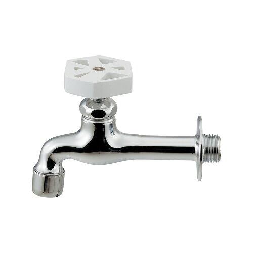 KAKUDAI カクダイ カクダイ 702-225-W 泡沫胴長横水栓 ホワイト　#702-225-W