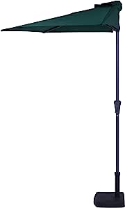 不二貿易 半円パラソル グリーン 品番:37853