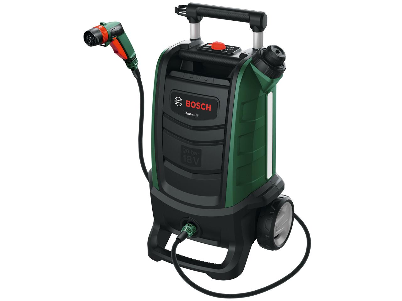 BOSCH ボッシュ Bosch DIY(ボッシュ) コードレス洗浄機 フォンタス218(●2.5Ahバッテリー1個●充電器(AL1830CV)1個●スプレーガン●スマートブラシ●カプラー内蔵型タンクキャップ●噴射用4mホース付き) FONTUS218