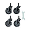 TRUSCO トラスコ中山 TRUSCO クリーンフェニックスワゴン用キャスターセット100φNU車輪 M16鉄金具 (CFLNU100M16SET 8000)
