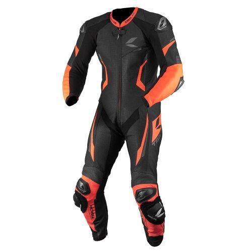 RSタイチ(RS Taichi) NXL307 GP-WRX R307 RACING SUIT BLACK/NEON RED XXL/56