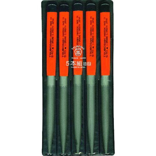 ツボサン(Tsubosan) ツボサン 組ヤスリ 5本組 半丸 油目