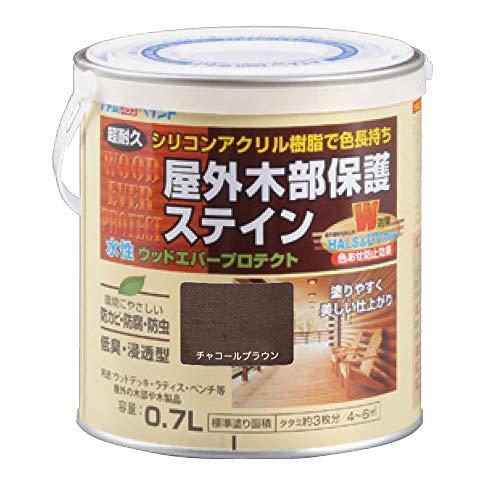 アトムハウスペイント アトム ウッドエバープロテクト 0.7L チャコールブラウン