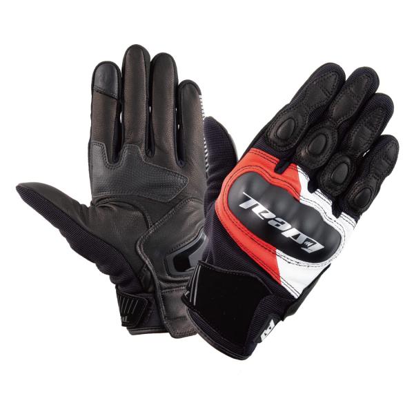 YAMASHIRO 山城 山城(yamashiro) IDEAL アイディール バイク用 グローブ ID-015 ヘリテージ ホワイト/レッド 3XLサイズ ID015/WHRD/3XL