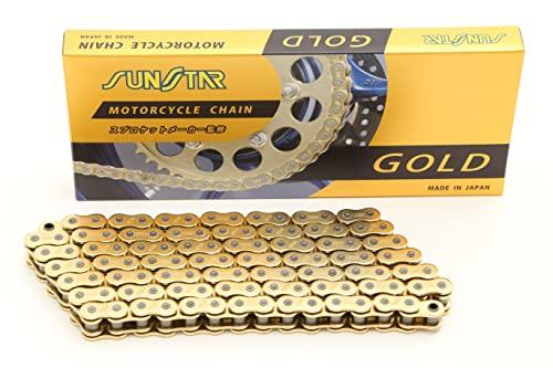 KUNIMI 国美コマース サンスター(SUNSTAR) モーターサイクルチェーン 520サイズ 116リンク ゴールドカラー