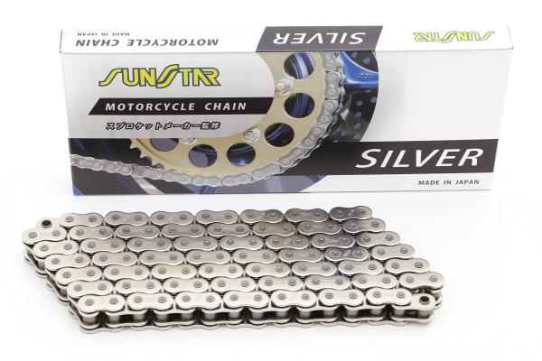 KUNIMI 国美コマース SUNSTAR(サンスター)モーターサイクルチェーン 530サイズ 122リンク シルバーカラー