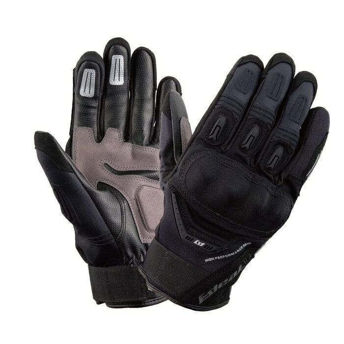 YAMASHIRO 山城 山城(yamashiro) IDEAL アイディール バイク用 グローブ ID-016 リジェクト ブラック 2XLサイズ ID016/BK/2XL