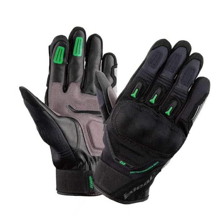 YAMASHIRO 山城 山城(yamashiro) IDEAL アイディール バイク用 グローブ ID-016 リジェクト グリーン 3XLサイズ ID016/GR/3XL