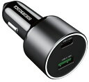 ADTEC アドテック Power Delivery対応 シガーソケットタイプ充電器/65W/USB Type-A 1ポート Type-C 1ポート/ブラック【ACPD-V100AC】