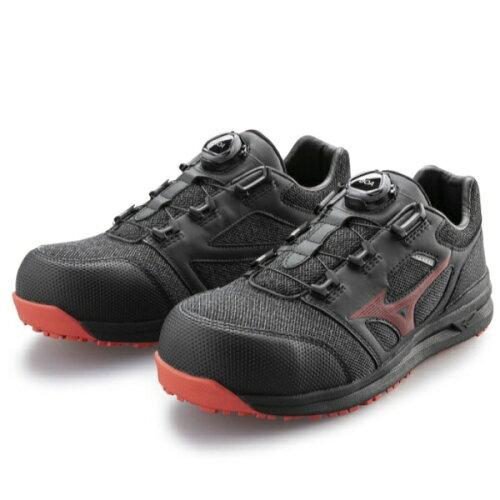 MIZUNO ミズノ ミズノ プロテクティブスニーカー オールマイティ LSII52L BOA ブラック×レッド 27.0 (F..