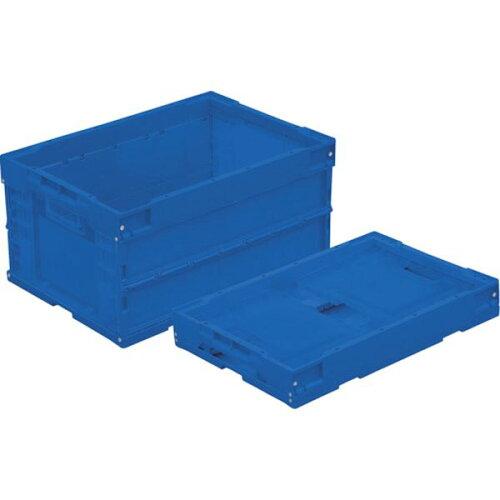 TRUSCO トラスコ中山 TRUSCO オリコン α折りたたみコンテナ 40L ダークブルー (TRS40DB 8000DB)