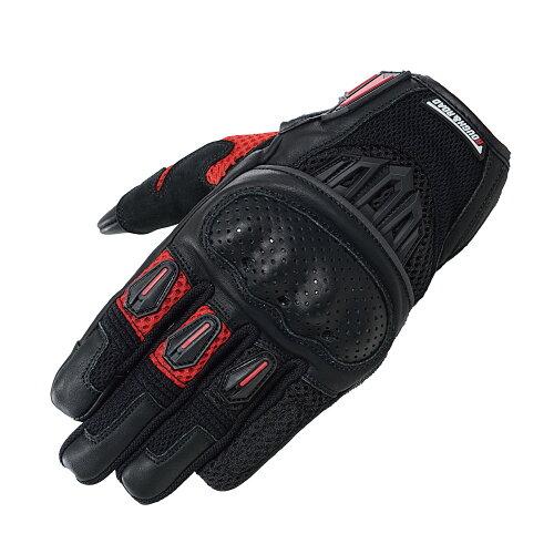 ラフ&ロード(ROUGH&ROAD) プロテクションエアスルーグローブ BK/RD-LL RR8425BK/RD4