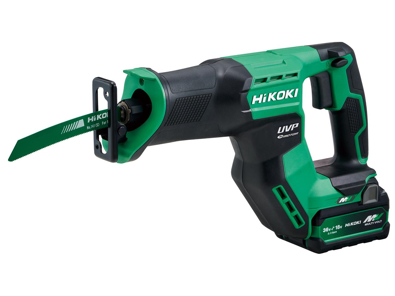 工機ホールディングス HiKOKI(ハイコーキ) 36V コードレスセーバソー (レシプロソー) コンパクトタイプ 充電式 リチウムイオン電池2個、急速充電器、ケース付 CR36DMA(2XPZ)