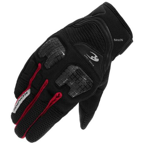 【在庫限即納】KOMINE コミネ バイク用 GK-2503 3Dメッシュプロテクトグローブ Black Red 2XL 品番:06-2503