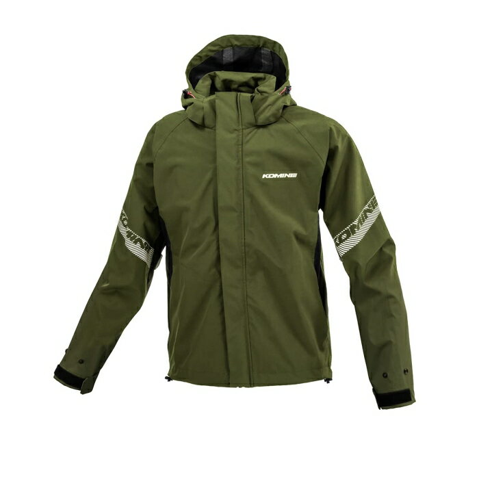 コミネ(Komine) RK-549 BREATHER 3 LAYER RAIN JKT OL 5XLB 品番:03-549/OLIVE/5XLB