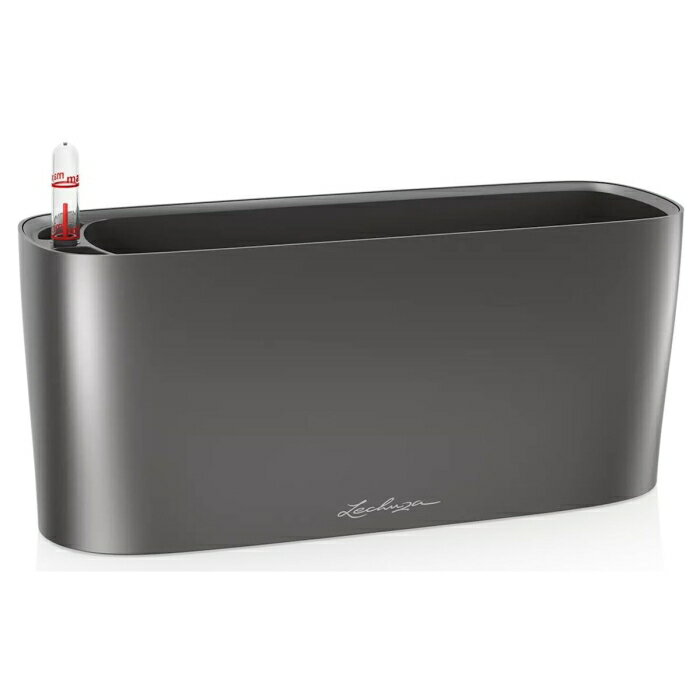 Lechuza レチューザ 底面給水プランター デルタ10 土容量2L チャコール (15467 8247)